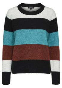 Selected Femme, Damen Strickpullover, Hellblau / Braun / Schwarz / Wei&szlig;