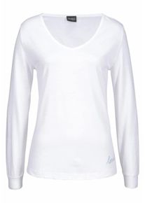 Vivance, Damen Dreams Langarmshirt mit V-Ausschnitt, Wei&szlig;