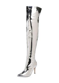 Buffalo, Damen Stiefel 'OCEAN - OVERKNEE', Silber
