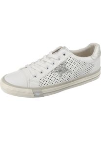 Mustang, Damen Sneaker, Creme / Silber / Wei&szlig;