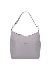 Bree, Damen Nola 10 Schultertasche Leder 28 cm, Grau