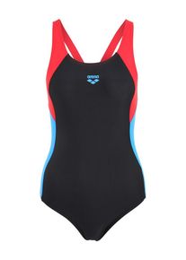 arena, Damen 'Ren' Badeanzug, Blau / Rot / Schwarz
