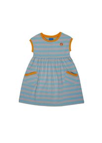 Finkid, Mädchen Sommerkleid 'LILLI', Hellblau / Grau / Dunkelorange