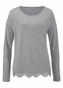 Lascana, Damen Shirt, Graumeliert