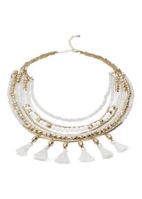 Heine, Damen Collier, Gold / Weiß