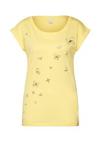 Iriedaily, Damen Shirt 'Butterflies Tee', Gelb