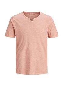 Jack & Jones JACK & JONES, Herren Split-Neck T-Shirt, Altrosa