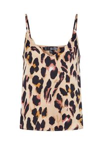 Missguided, Damen Top 'SCALLOP EDGE LEOPARD PRINT CAMI', Beige / Braun