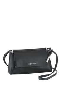 Calvin Klein, Damen Clutch 'STITCH FLAP', Schwarz