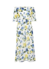 The Kooples Sport, Damen Kleid 'WILD ROSES ON MUSLIN PES MAXI DRESS', Weiß