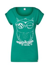 Iriedaily, Damen T-Shirt 'Skateowl 2', T&uuml;rkis