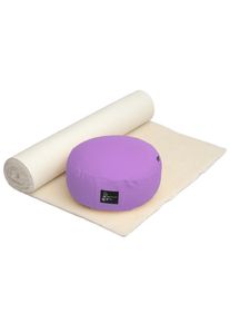 YOGISTAR.COM, Herren Comfort Edition Set 'Meditation Natur', Flieder / Naturweiß