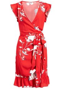 Khujo, Damen Kleid 'Emery', Dunkelgrau / Feuerrot / Weiß