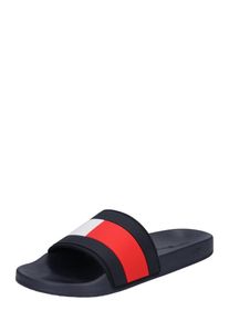 Tommy Hilfiger, Herren Pantolette 'ESSENTIAL FLAG POOL SLIDE', Navy / Rot / Weiß