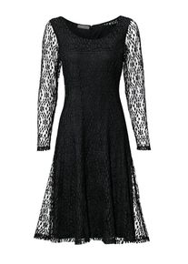 Heine, Damen Spitzenkleid, Schwarz