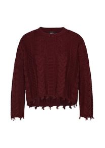 Only, Damen Pullover 'onlIVE 7/8 PULLOVER KNT', Weinrot