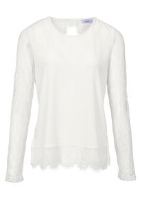 Heine, Damen Spitzenshirt, Offwhite