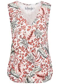 Khujo, Damen Top 'Empire Jungle Leo', Gr&uuml;n / Rot / Wei&szlig;