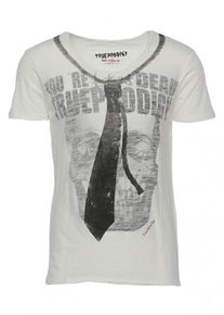 Trueprodigy, Herren T-Shirt 'Skull & Tie', Schwarz / Offwhite