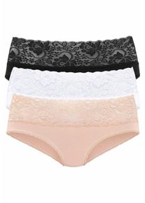 Vivance, Damen Active Slips (3 St&uuml;ck), Nude / Schwarz / Wei&szlig;