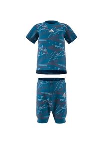 adidas Performance, Baby Sommer Set: T-Shirt + Shorts f&uuml;r Jungen, Blau