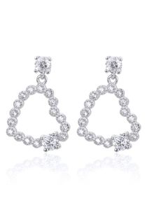 Firetti, Damen Ohrstecker 'Herzen, Liebe, Romantik', Silber / Transparent