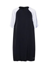 Calvin Klein Jeans, Damen Kleid 'COLOR BLOCK T SHIRT DRESS', Schwarz / Weiß