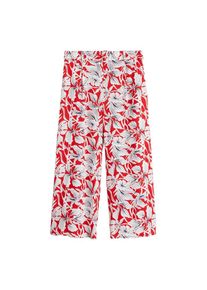 Mango, Damen Hose 'Fleur-H', Nachtblau / Rot / Weiß