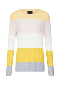 Object, Damen Pullover 'FRIDA', Gelb / Grau / Wei&szlig;