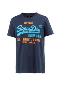 Superdry, Herren Printshirt , Marine