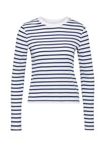 EDITED, Damen Langarmshirt 'Pixie', Navy / Weiß