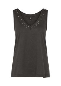 Only, Damen Tanktop 'onlFLAXA EMBELLISHMENT', Tanne