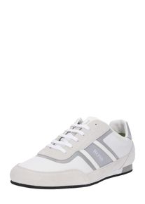 BOSS, Herren Sneaker 'Lighter_Lowp_flash2', Silbergrau / Wei&szlig;