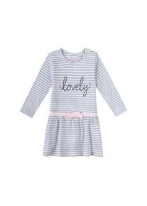Eat ants by Sanetta, Mädchen Baby Kleid, Dunkelblau / Weiß