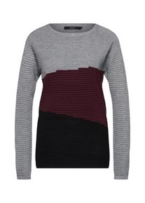 V&eacute;ro Moda VERO MODA, Damen Pullover, Hellgrau / Weinrot