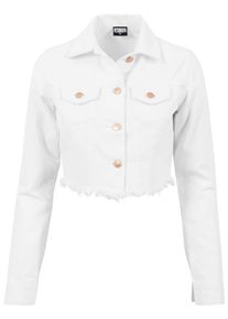 Urban Classics, Damen Short Denim Jacket, White Denim