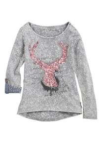 Marjo, Damen Trachtenshirt, Grau / Altrosa