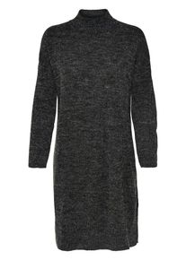 Only, Damen Stehkragen Strickkleid, Dunkelgrau