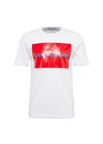 Calvin Klein Jeans, Herren T-Shirt 'INSTITUTIONAL BOX LOGO TEE', Blau / Rot / Weiß