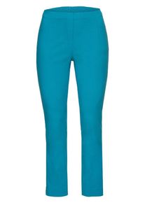 sheego Casual, Damen Stoffhose mit Schlitzen am Saum, Petrol