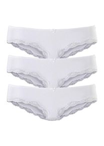 Lascana, Damen Slips, Wei&szlig;