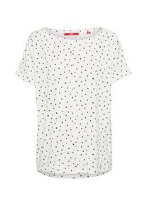 s.Oliver RED LABEL, Damen T-Shirt, Creme / Wei&szlig;