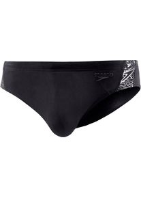 Speedo, Herren 'Boom Splice' 7cm Badehose , Schwarz / Weiß