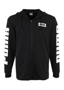 Puma, Herren Sweatjacke 'Rebel TR', Schwarz / Weiß