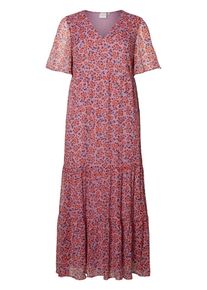 JUNAROSE, Damen Maxi Kleid, Lavendel / Blutrot / Rostrot