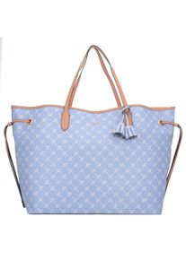 JOOP!, Damen Shopper 'Cortina Lara', Rauchblau / Hellbraun / Weiß