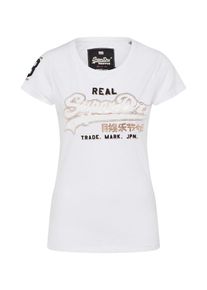 Superdry, Damen T-Shirt, Rosegold / Wei&szlig;