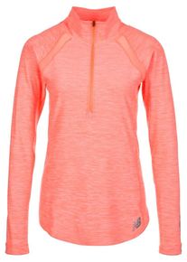 New Balance, Damen 'In Transit Half-Zip' Laufshirt, Koralle