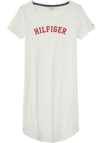 Tommy Hilfiger, Damen Nachthemd 'DRESS SS LOGO', Rot / Weiß