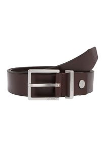 Calvin Klein, Herren Ledergürtel mit Dornschließe 3.5cm, Braun